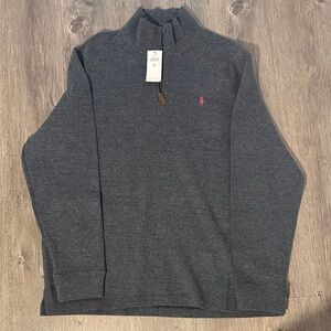 Classic Gray Quarter-Zip Pullover